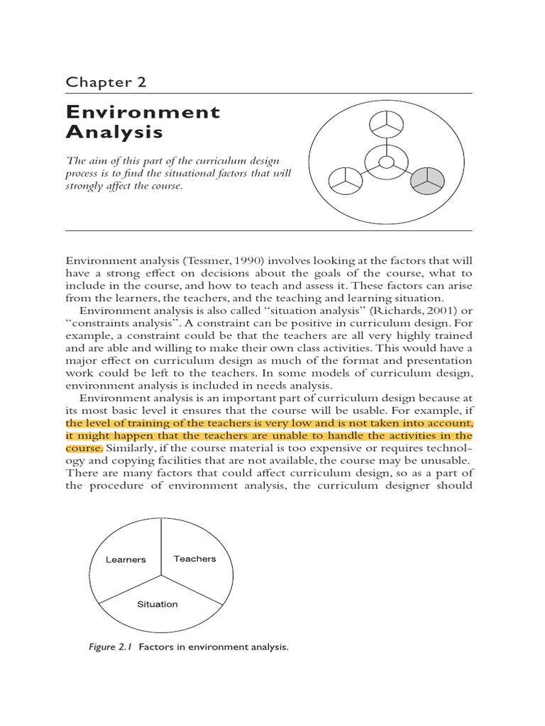 Curriculum Environment Analysis Guide | PDF | Second Language | Curriculum