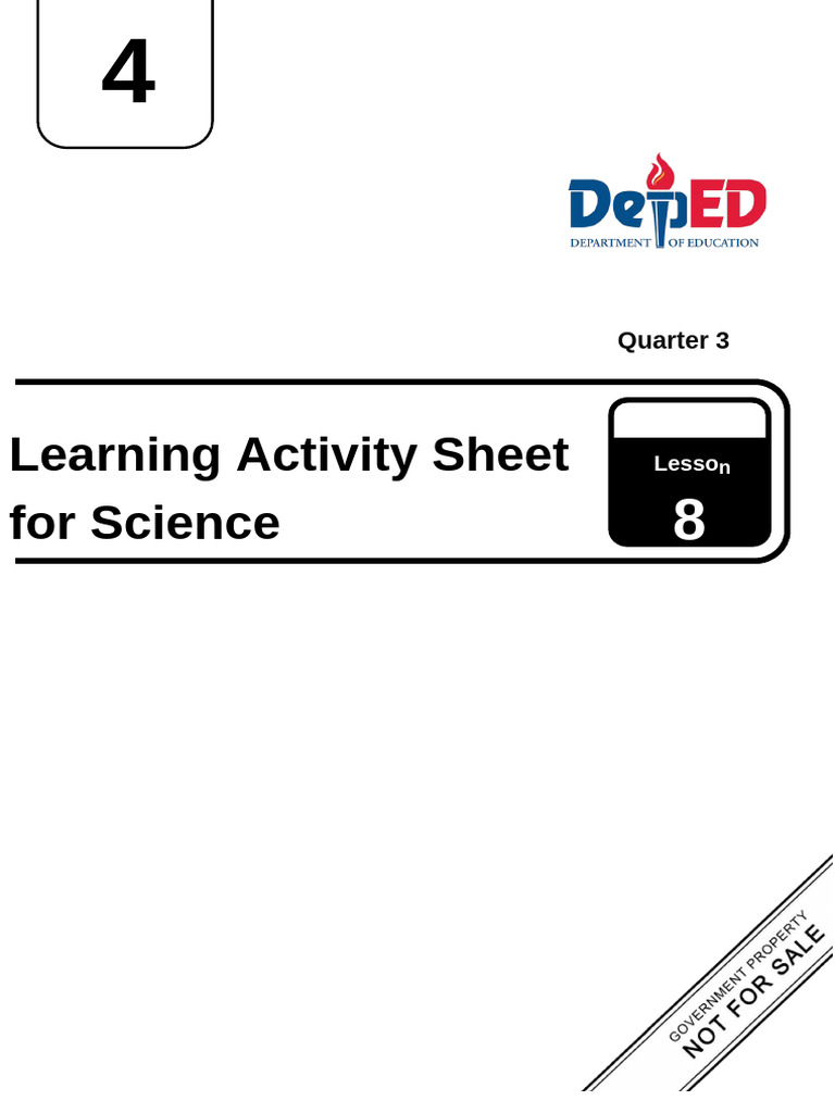 Q3 WS Science 4 Lesson 8 Week 8 | PDF | Stove | Glasses