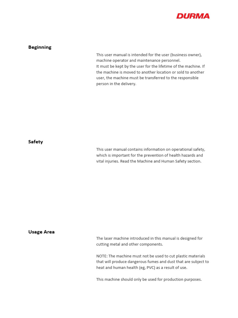 Laser Machine User Manual Safety Guide Pdf