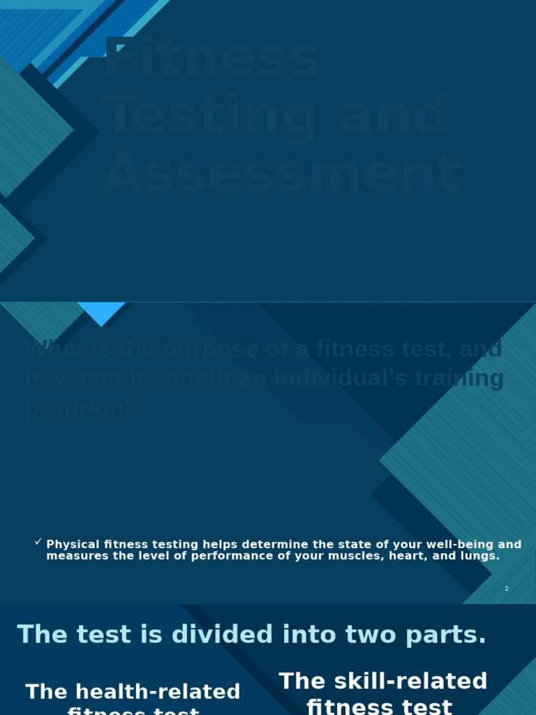 Fitness Testing and Assessment Guide | PDF | Body Mass Index | Obesity