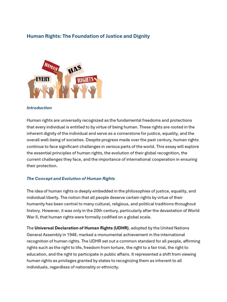 Human Rights The Foundation of Justice and Dignity | PDF | Human Rights ...