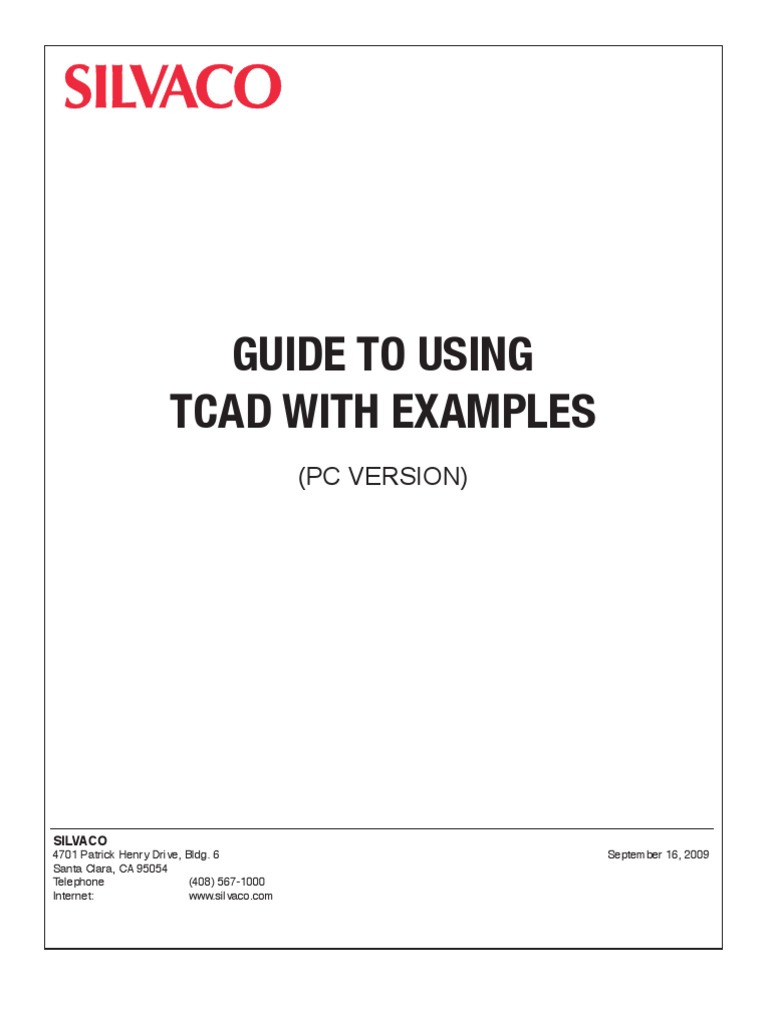 TCAD User Guide with Examples | PDF | Teaching Methods & Materials ...