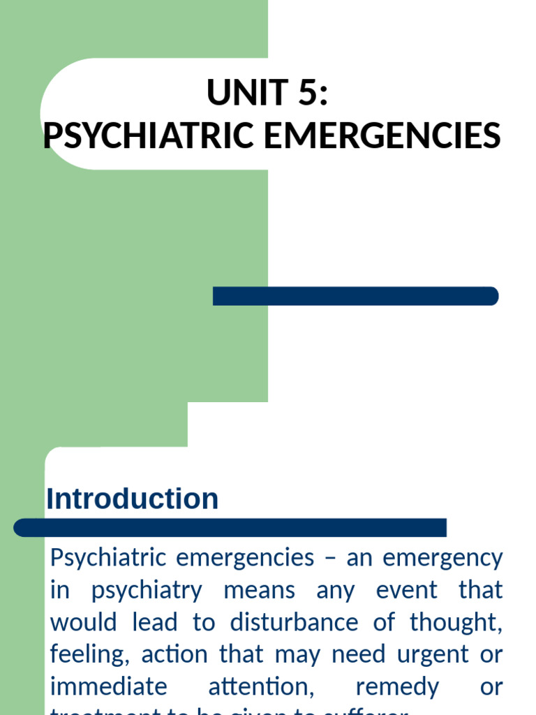 Psychiatric Emmergecies-3 | PDF | Aggression | Suicide