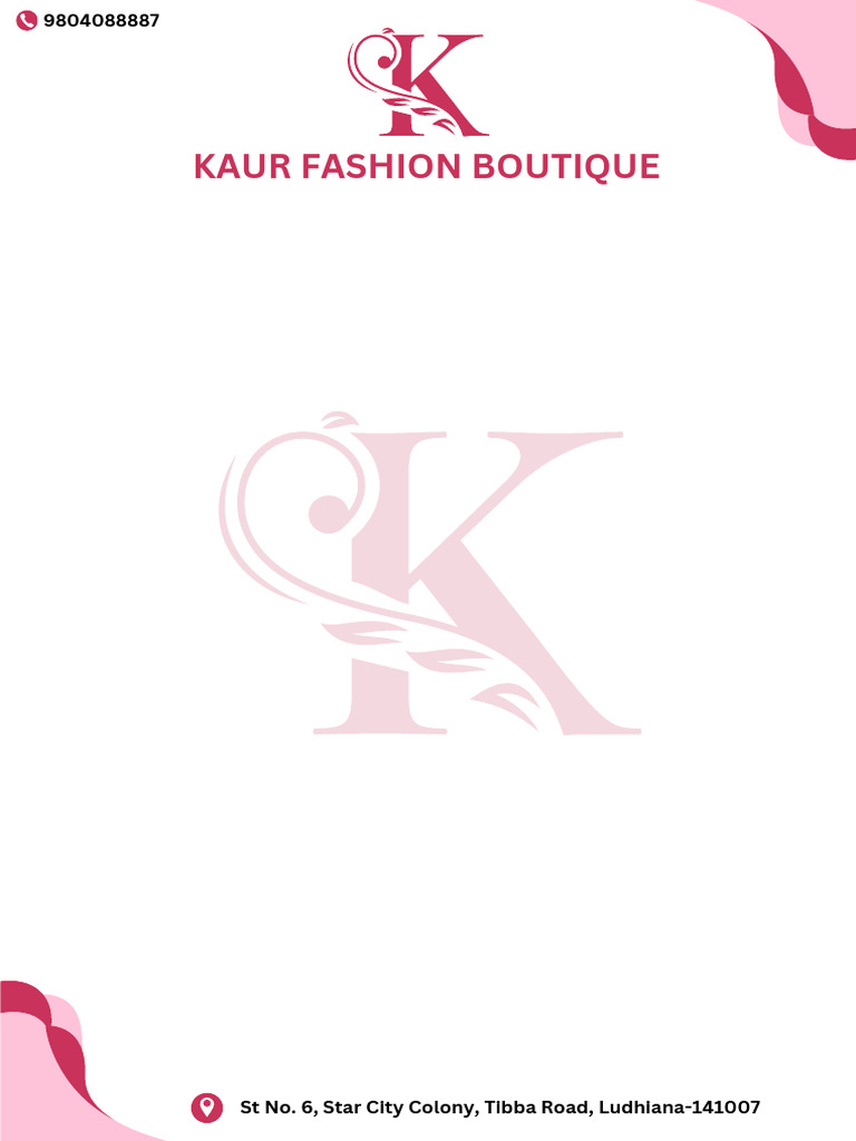Kaur Fashion Boutique Letterhead | PDF