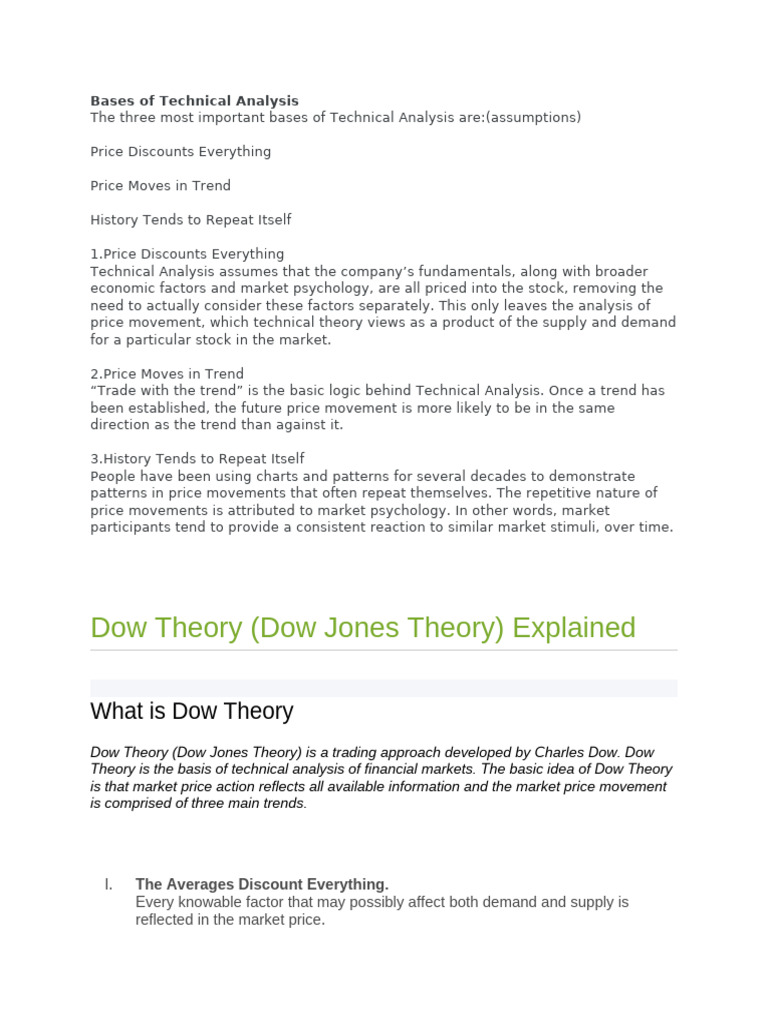 Key Principles of Technical Analysis | PDF | Technical Analysis ...