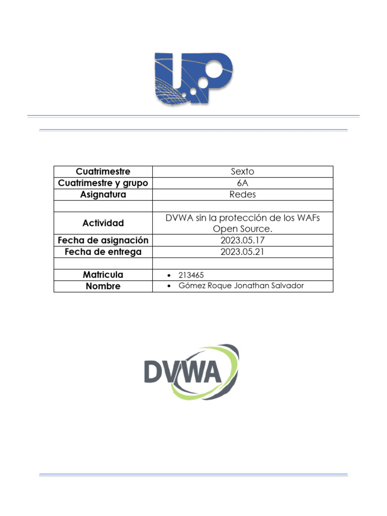 Ataques a DVWA sin WAF en Kali Linux | PDF | Red mundial | Internet y web