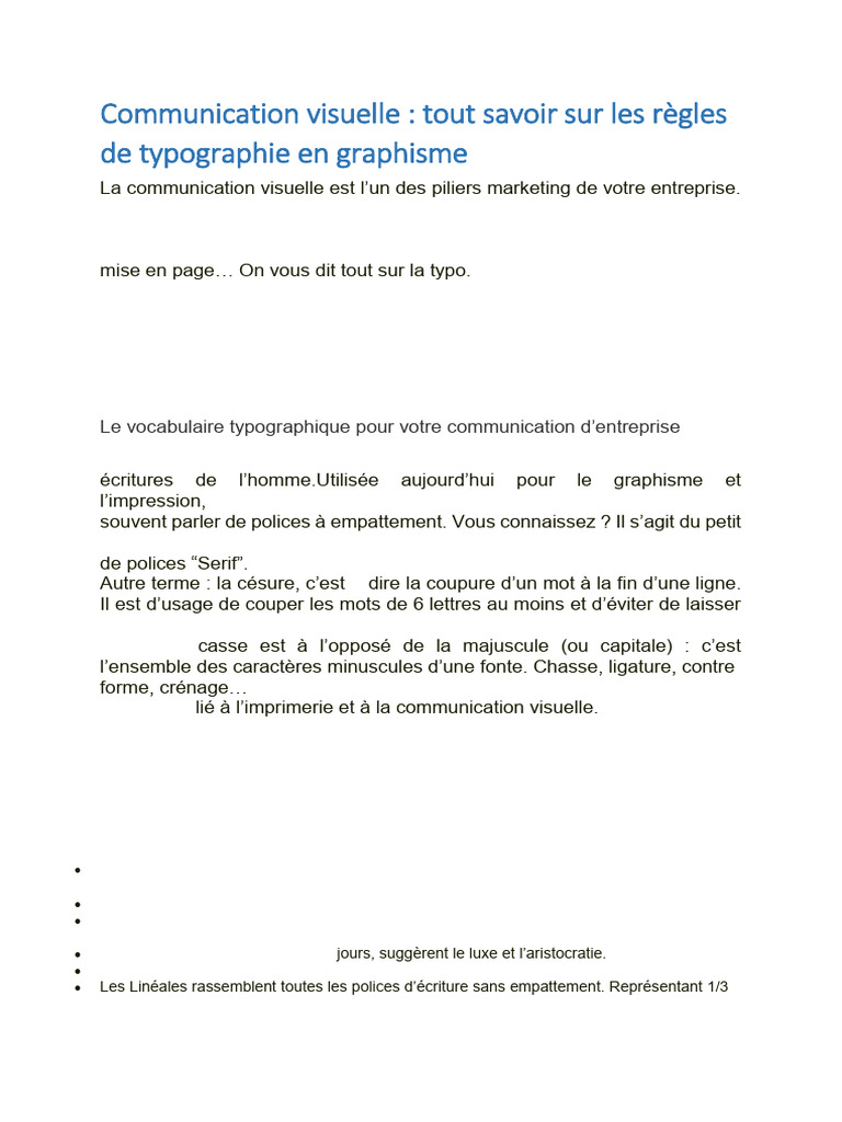 Règles de typographie en graphisme | PDF | Marque | Typographie
