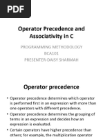 C - Language Operator Precedence and Associativity Table | PDF