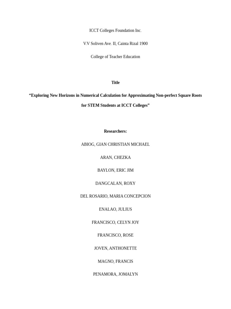 Methodology Of Numerical Simulation