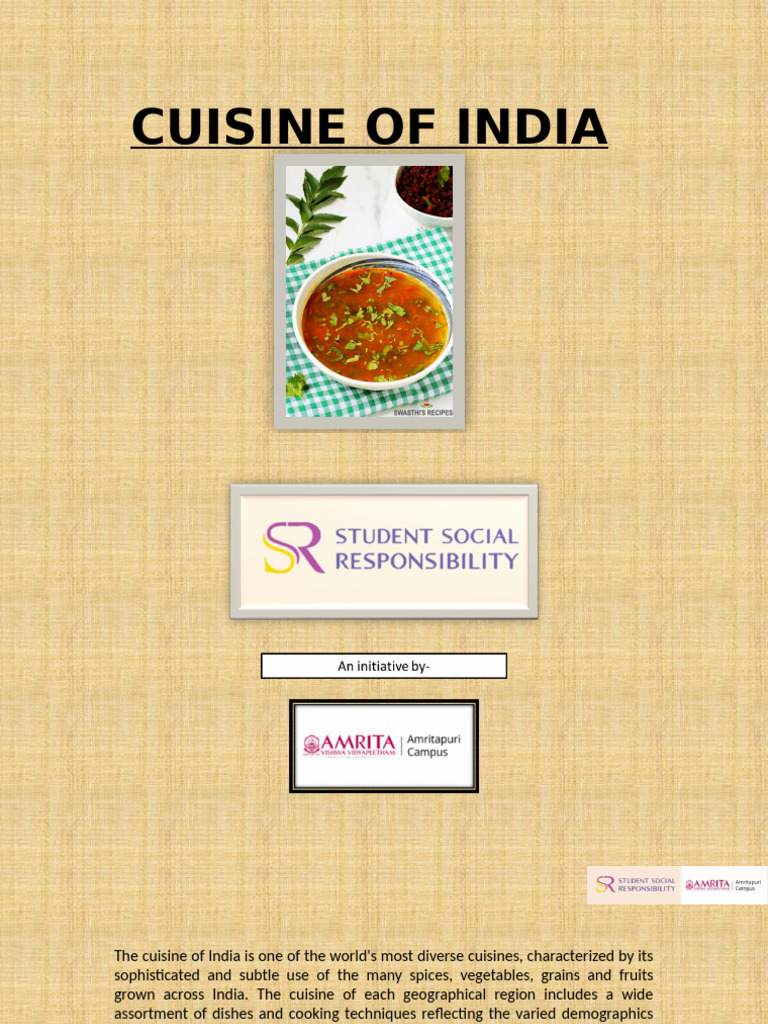 Diverse Indian Cuisine and Its History | PDF | Indian Cuisine | Cuisine