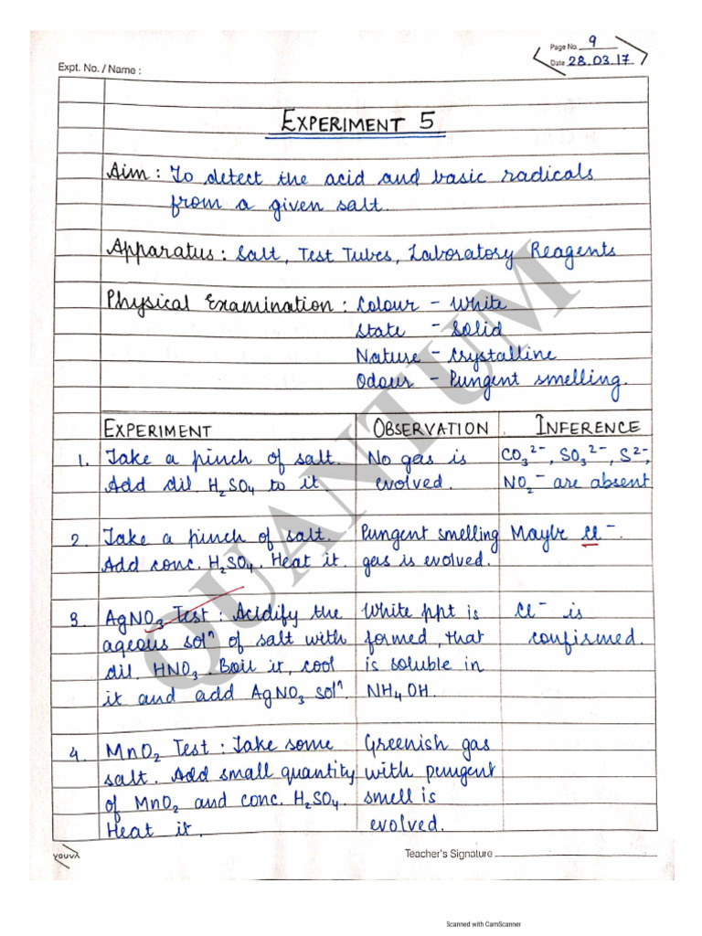 Barium Cloride Prectical Class 12th | PDF
