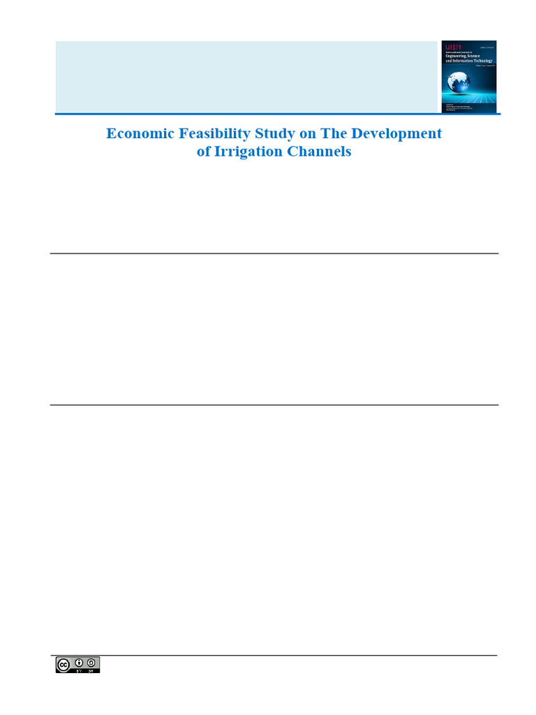 Economic Feasibility Study On The Development of I | PDF | Internal ...