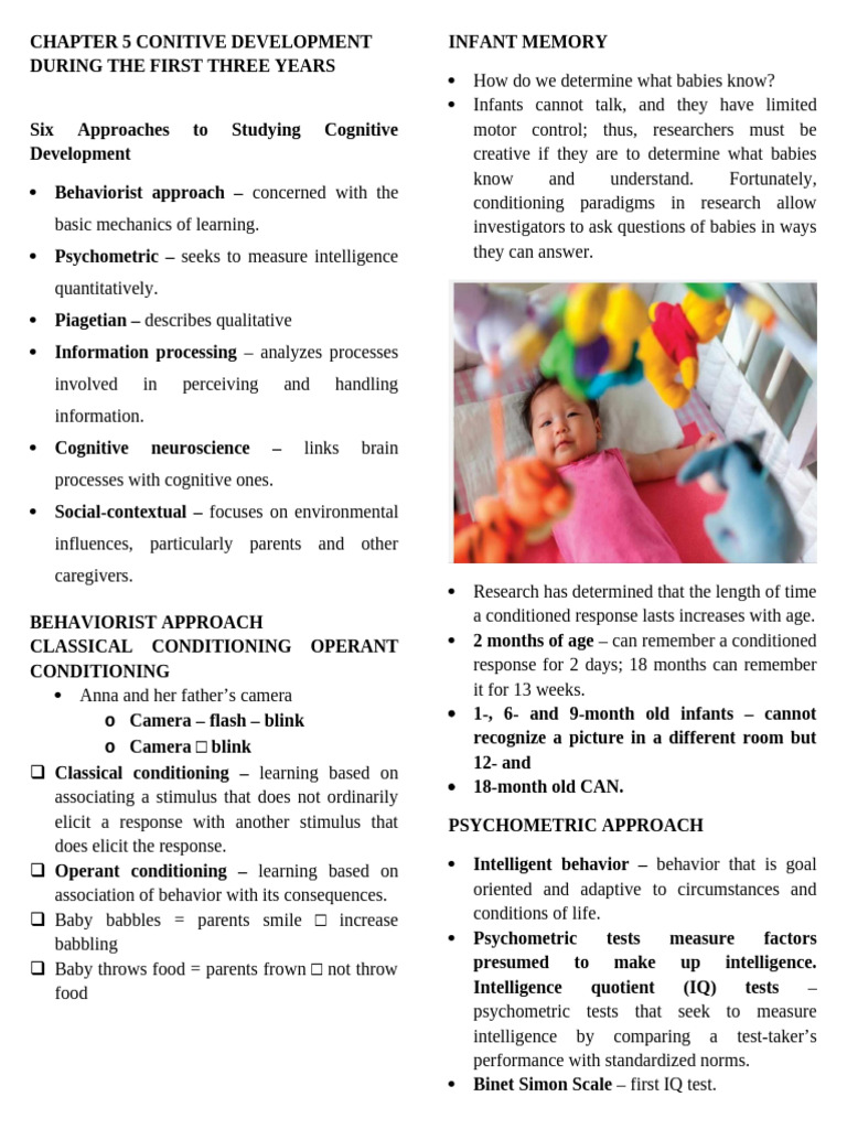 Chapter 5 Conitive Development | PDF | Learning | Behavioural Sciences