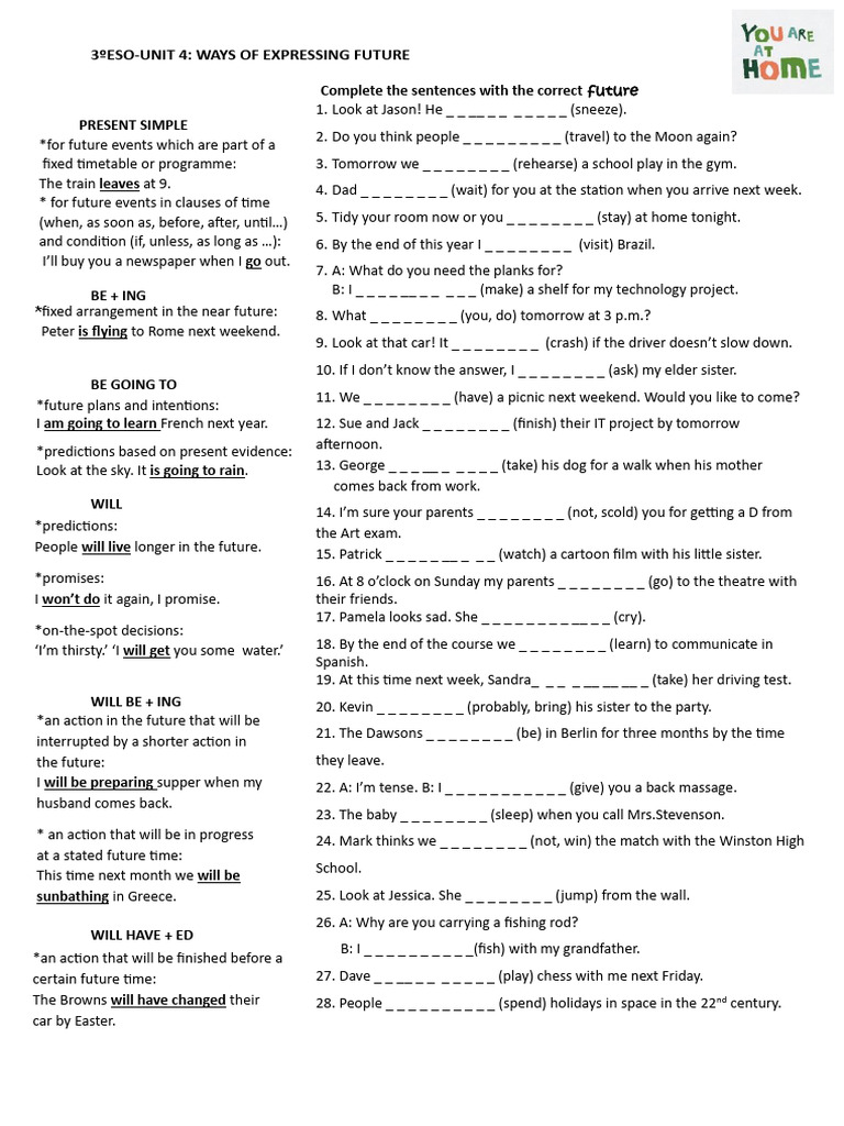 Future Tenses in English Grammar | PDF