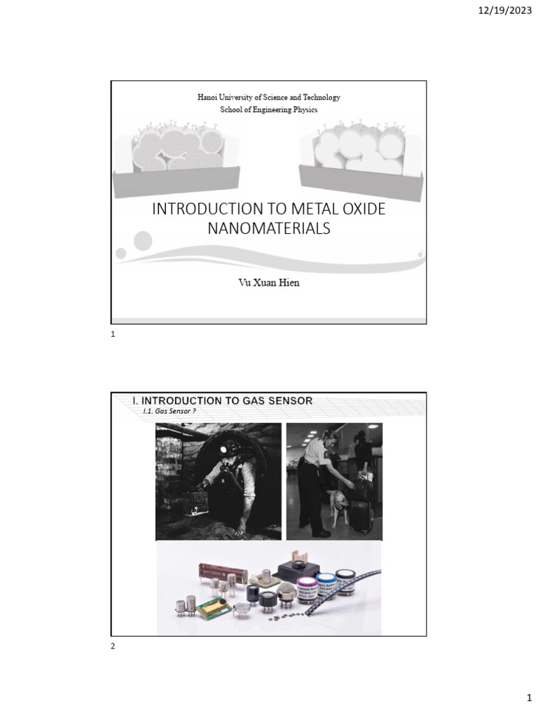 Taguchi Metal Oxide Gas Sensors | PDF | Gases | Materials