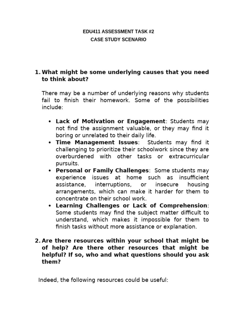 Addressing Student Homework Challenges | PDF | Homework | Learning