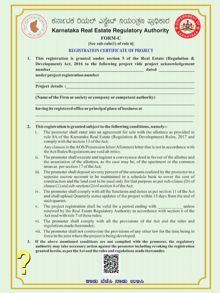 6-RERA Certificate - PRMKARERA1251310PR230125007430 | PDF