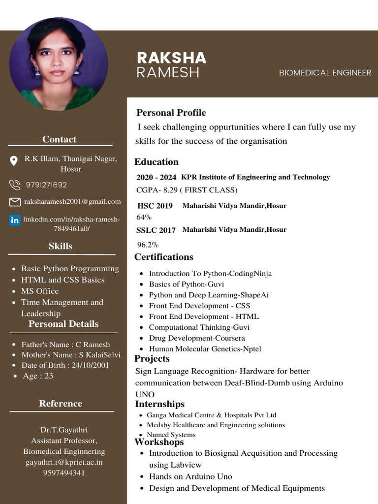 Raksha R | PDF