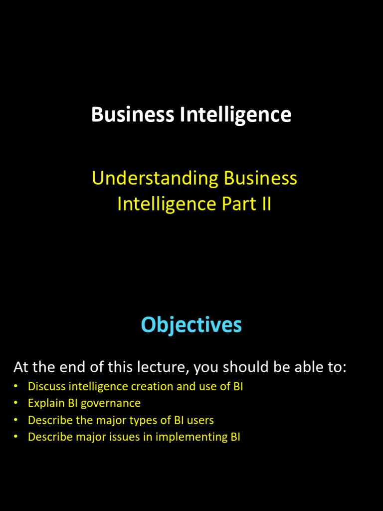 Business Intelligence Overview and Governance | PDF | Governance ...
