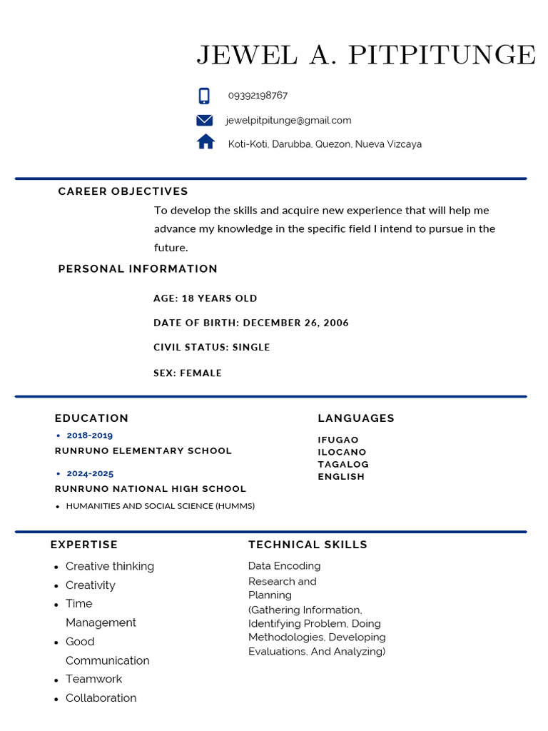 Career Goals of a Runruno Student | PDF