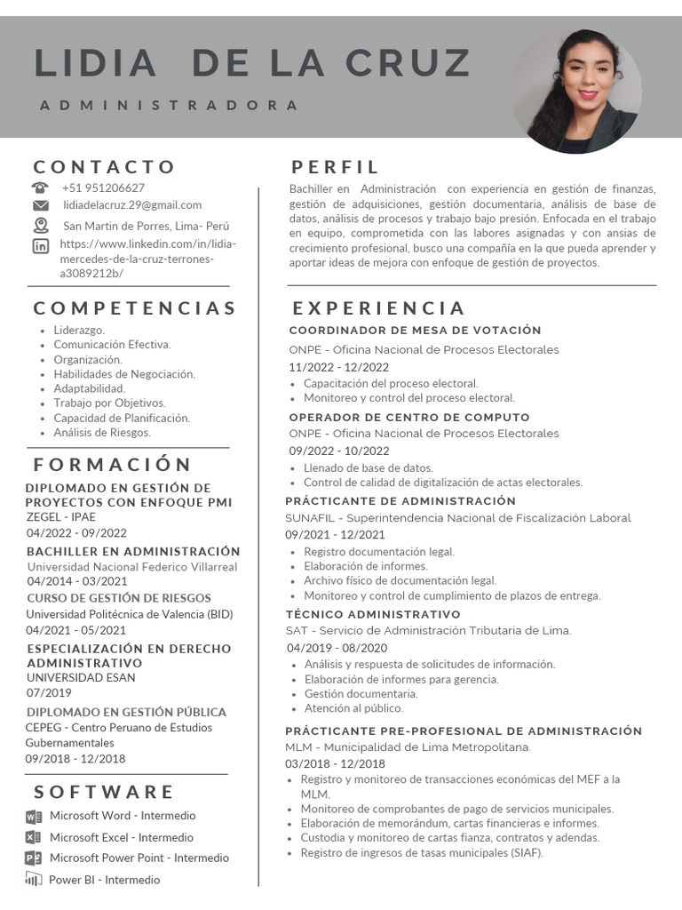 CV Lidia de La Cruz 2023 | PDF | Business