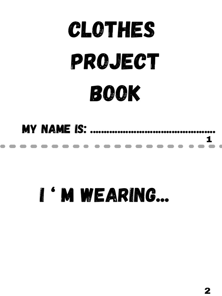 Colorful Clothing Project Book | PDF