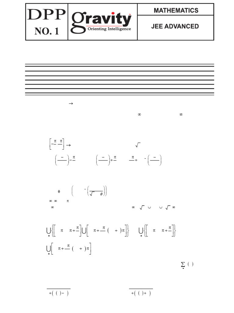Revision Dpp 1 PDF (Advanced Level) | PDF | Function (Mathematics ...