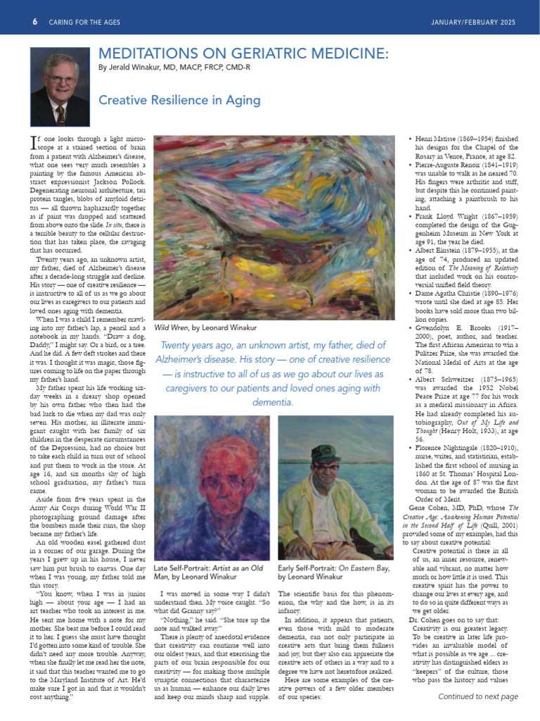 Creative Resilience in Alzheimer's Care | PDF | Dementia