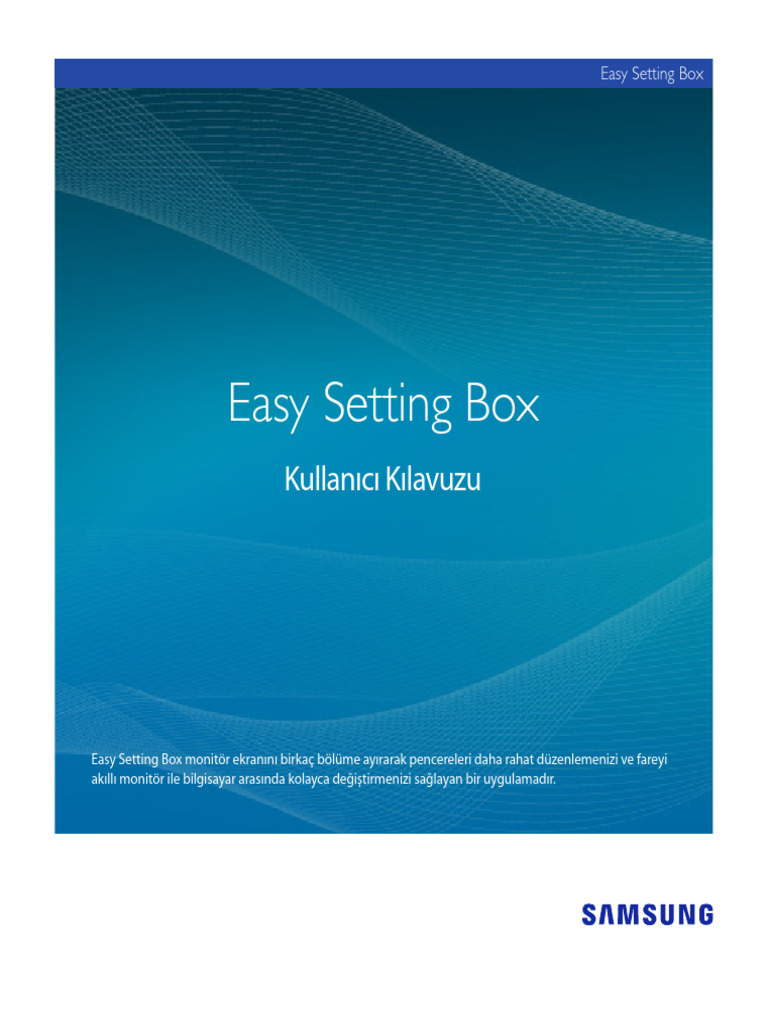 Easy Setting Box UM TUR | PDF