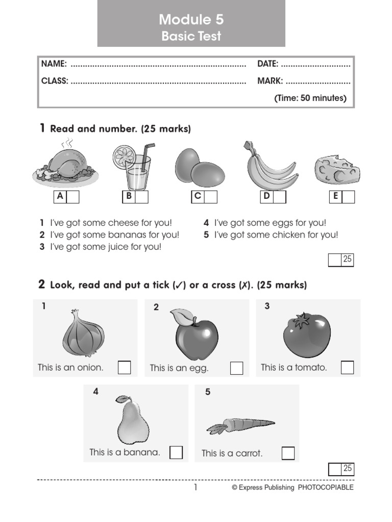 TEST 5 | PDF | Foods