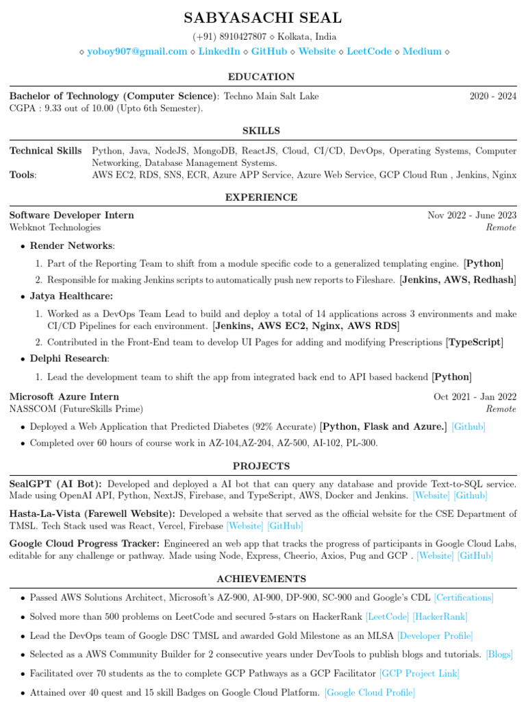 Software Developer & Cloud Engineer Profile | PDF | Microsoft Azure ...