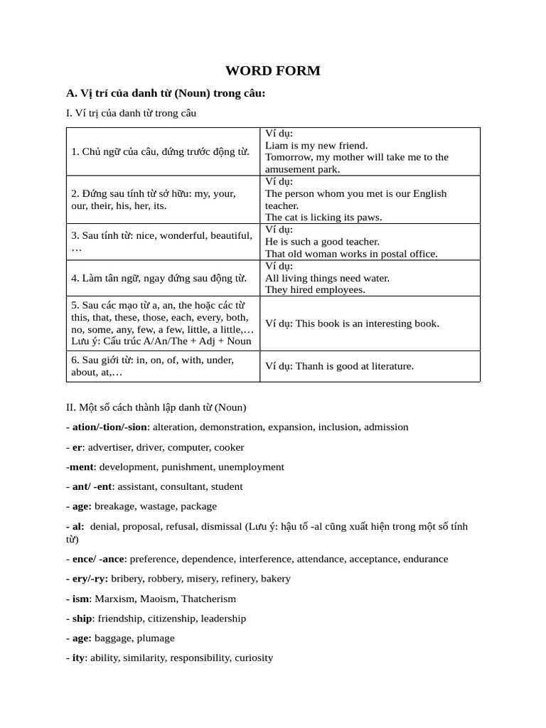 Word Form | PDF