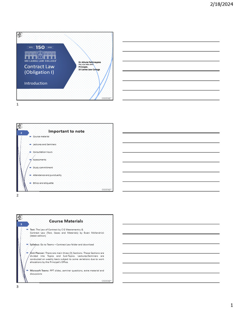Contract Law Overview By Athula Pathinayake Pdf Justice Crime