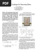 A Design Technique for Micro Strip Filters