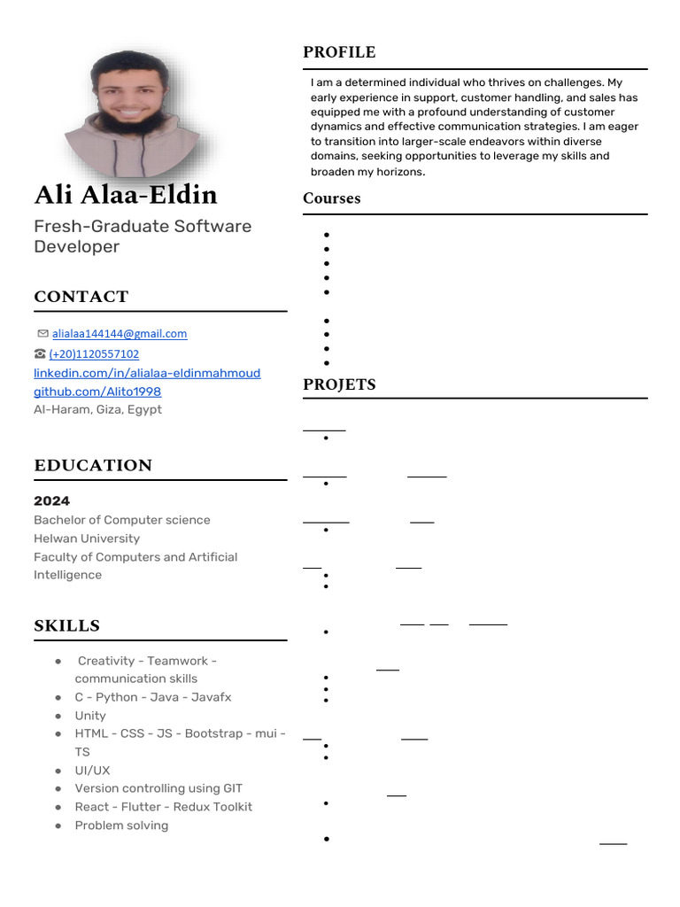Ali AlaaEldin React Developer | PDF | Java Script | Java (Programming ...