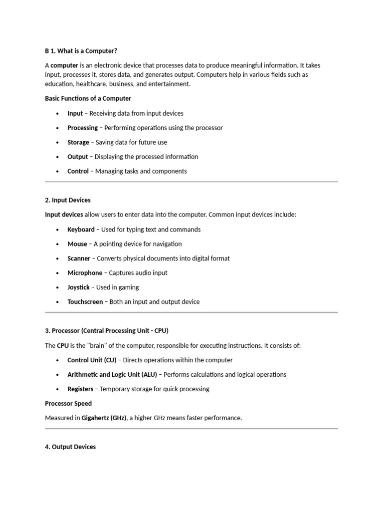 Overview of Computer Types and Functions | PDF | World Wide Web ...