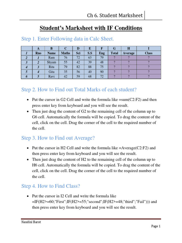 Student Marksheet Calculation Guide | PDF | Chess | Chess Theory
