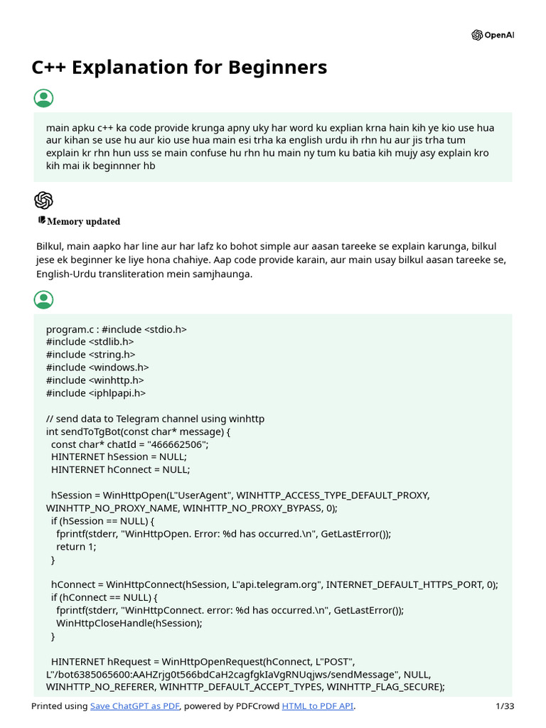 C++ Explanation For Beginners | PDF | Object Oriented Programming | C++