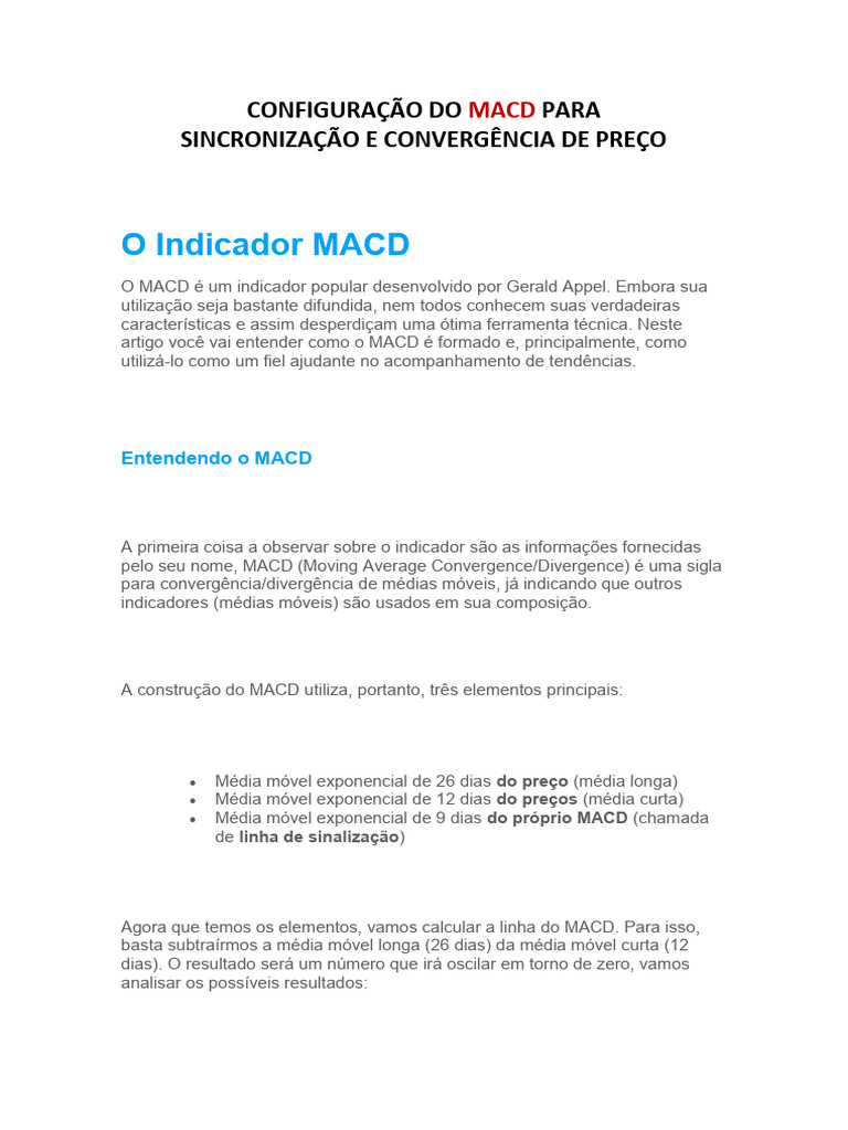 Configuração Eficaz do MACD para Traders | PDF | Média móvel ...