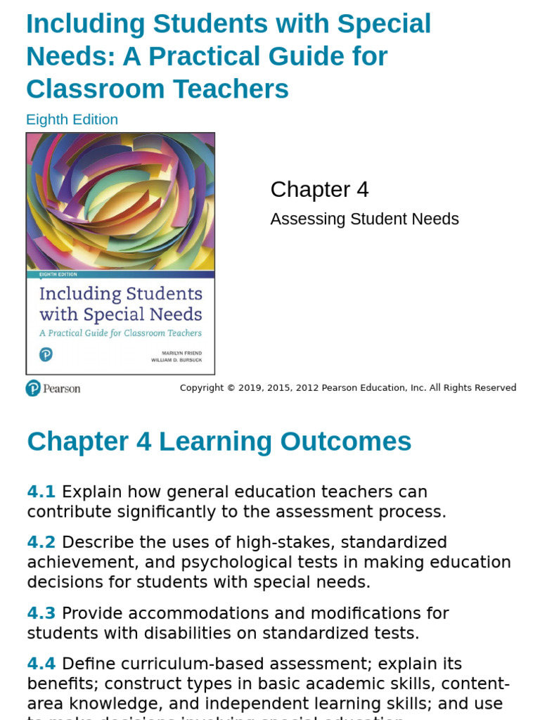 Assessing Special Needs in Education | PDF | Educational Assessment ...
