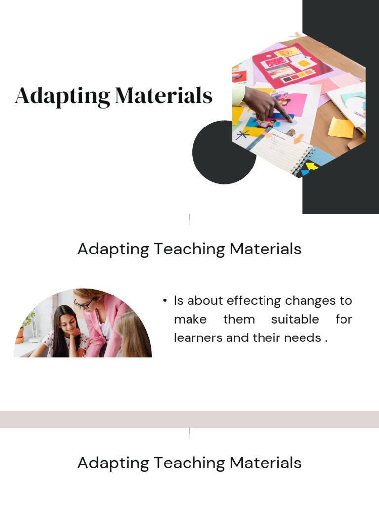 Effective Strategies for Material Adaptation | PDF | Learning | Human ...
