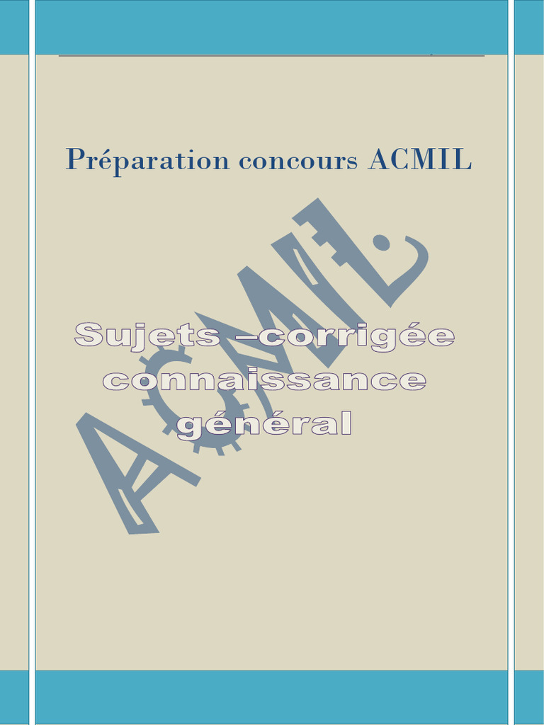 Préparation concours ACMIL 2025 | PDF | Union européenne | État