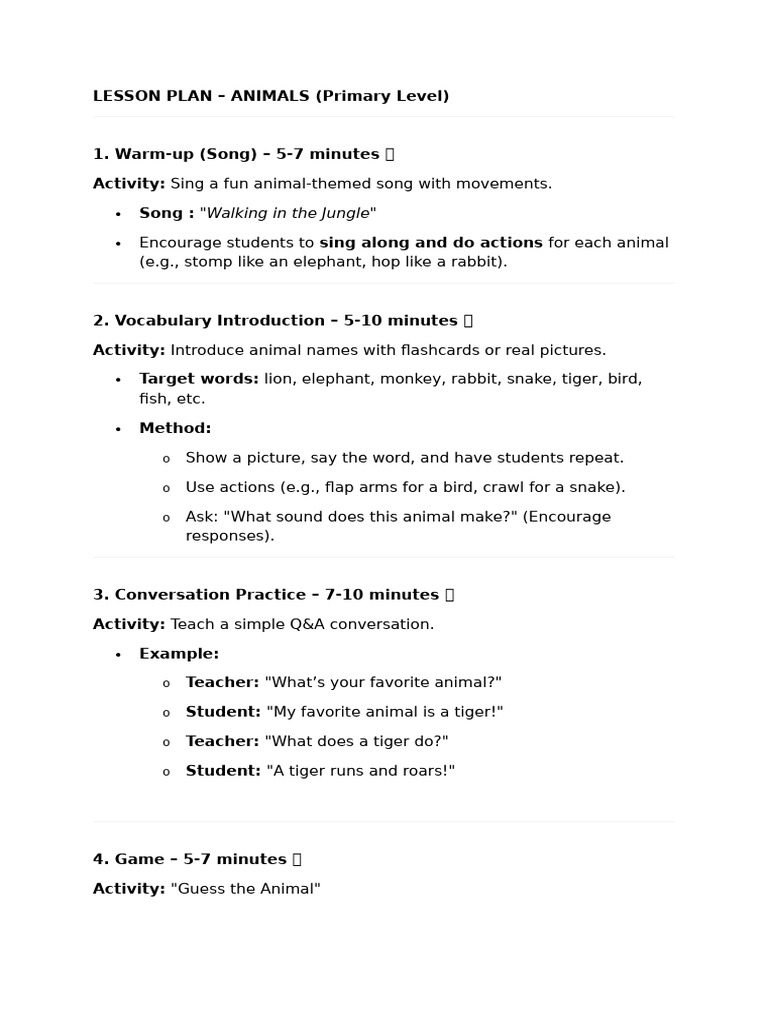 Lesson Plan | PDF