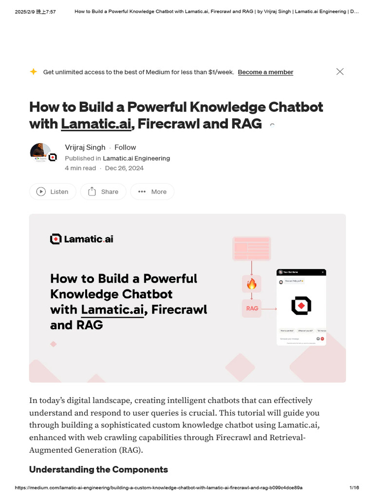 How To Build A Powerful Knowledge Chatbot With Lamatic - Ai, Firecrawl ...