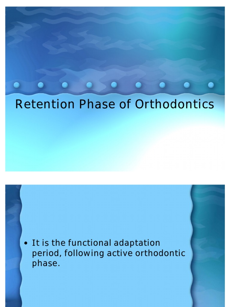 Retention Phase of Orthodontics PDF