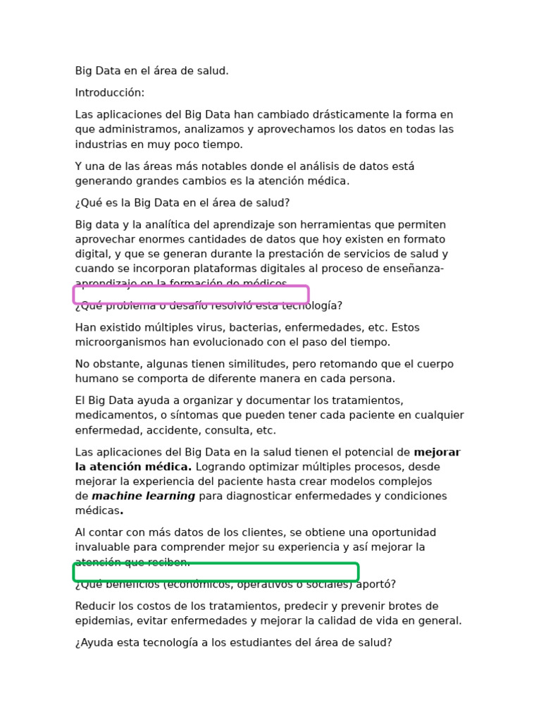 Big Data y su impacto en la salud | PDF | Big Data | Datos