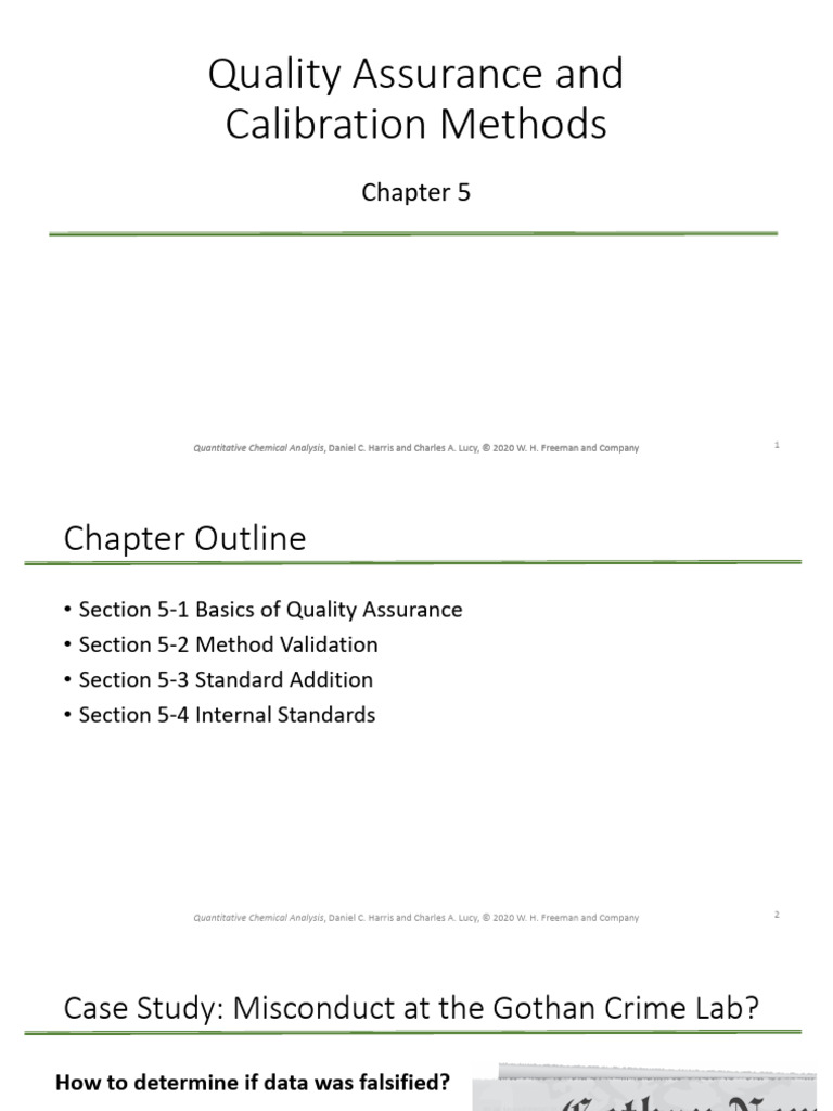 Quality Assurance in Analytical Chemistry | PDF | Analytical Chemistry ...