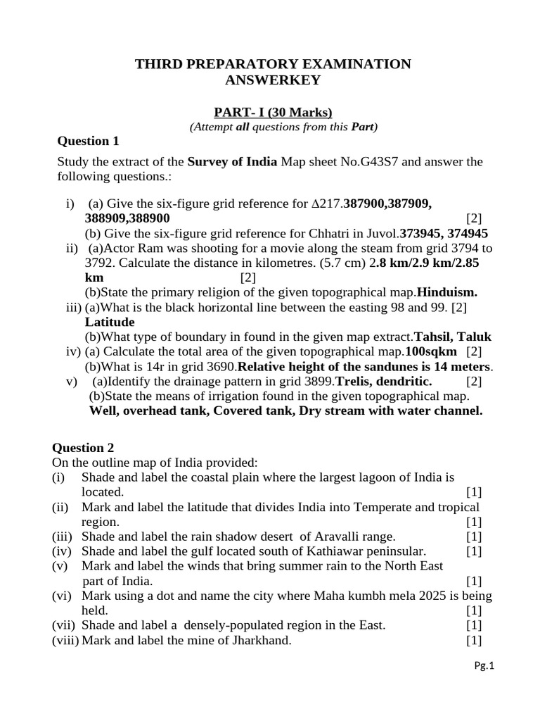 Third Preparatory Exam Answer Key | PDF | Waste | Soil