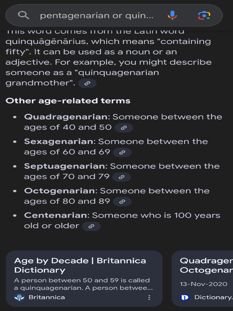 Age Terminology Explained | PDF