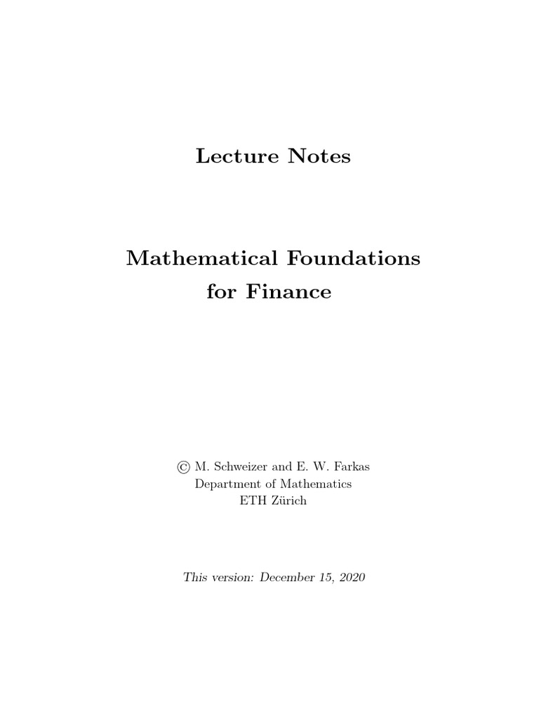lecture_notes | PDF | Stochastic Process | Discrete Time And Continuous ...